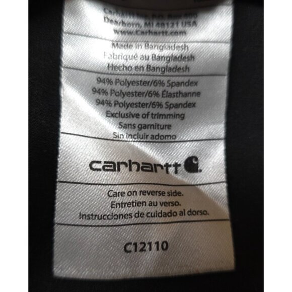 Carhartt Force Womens XL Modern Fit Black Short Sleeve Stretch V-Neck Scrub Top - Picture 12 of 14